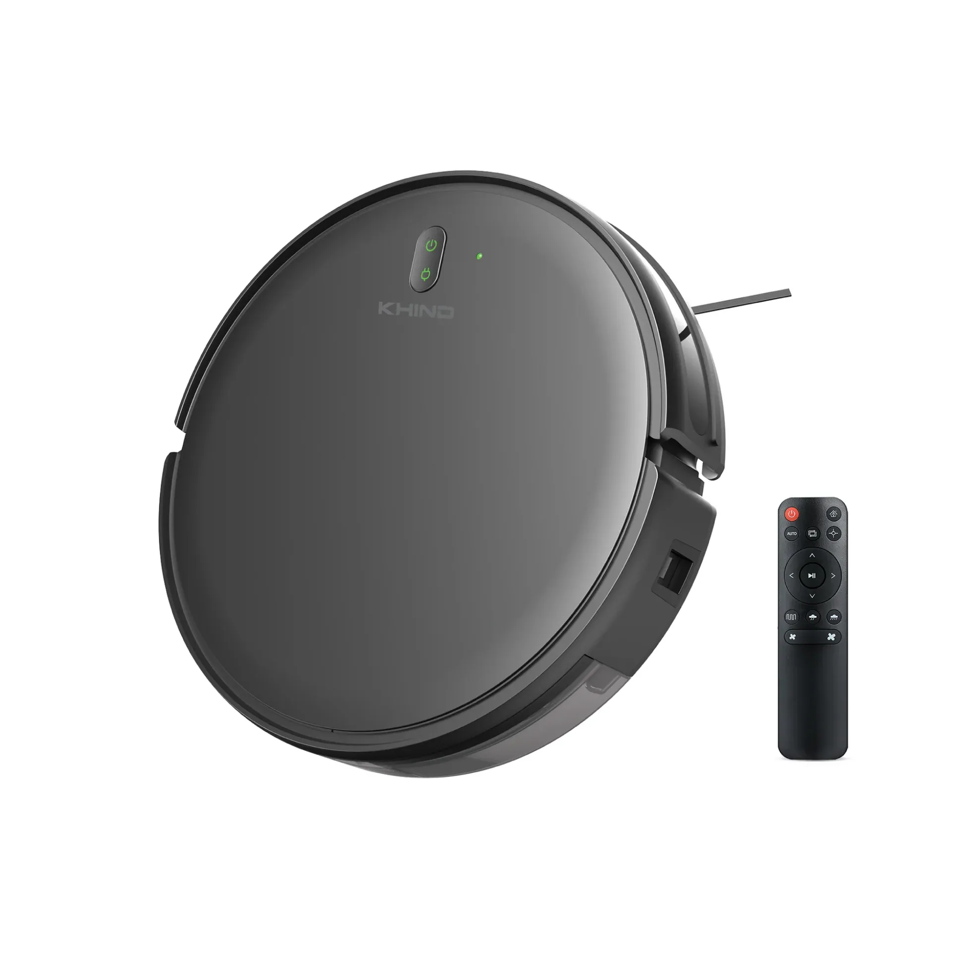 Khind Robotic Vacuum 28W 1600Pa 3 Suction Level + Water Control Gyroscope Navigation (Black)
