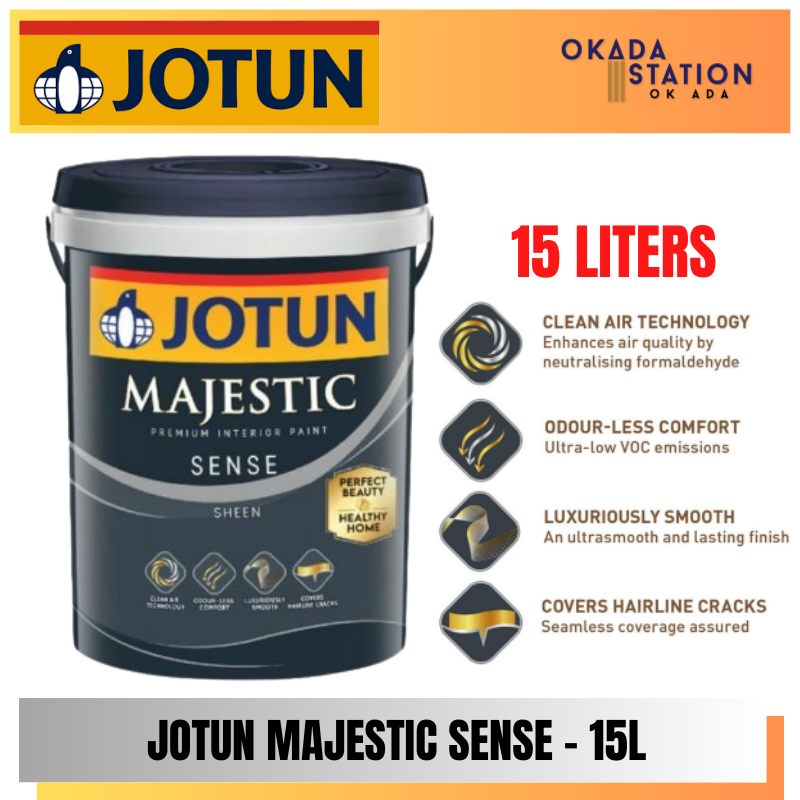 Jotun Paint / 15L / 15 LITER / Interior Paint / Majestic Sense / Waterbased Paint / Cat Dalaman / Cat Air / Cat