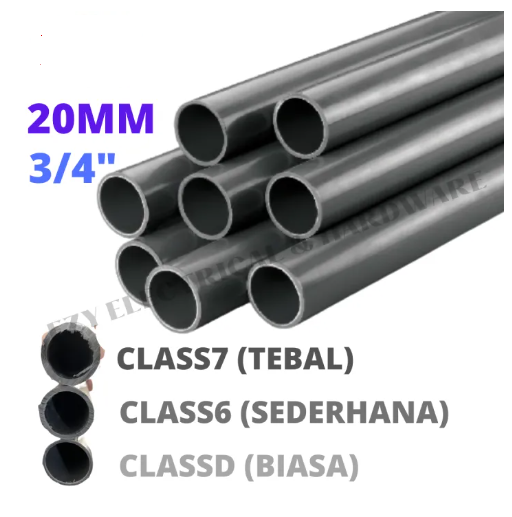 SAGA PVS PIPE 20MM (3/4") CLASS: 6 / LENGHT: 6M / PACKAGING: 12PCS/BUNDDLE