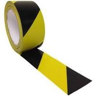 QS Floor Tape 48mm x 30m Yellow/Black Zebra Tape