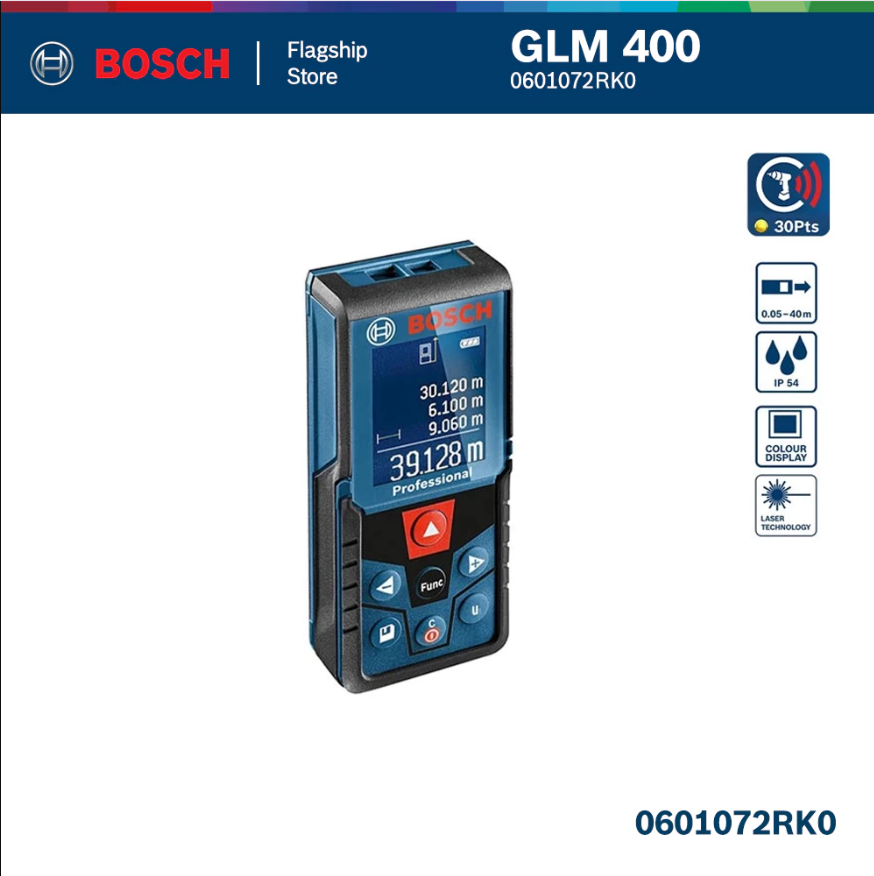 BOSCH GLM 400 Professional Digital Laser Measure Range Finder - 0601072RK0
