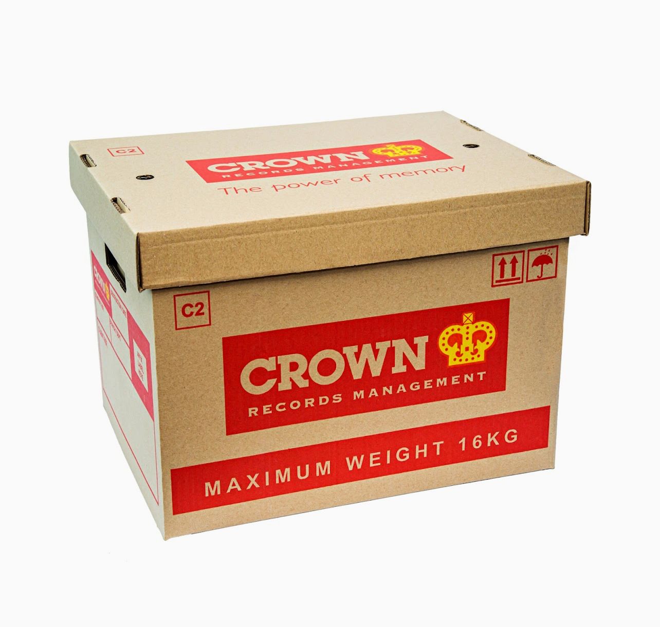 Crown File Storage Carton Box With Lid - Medium