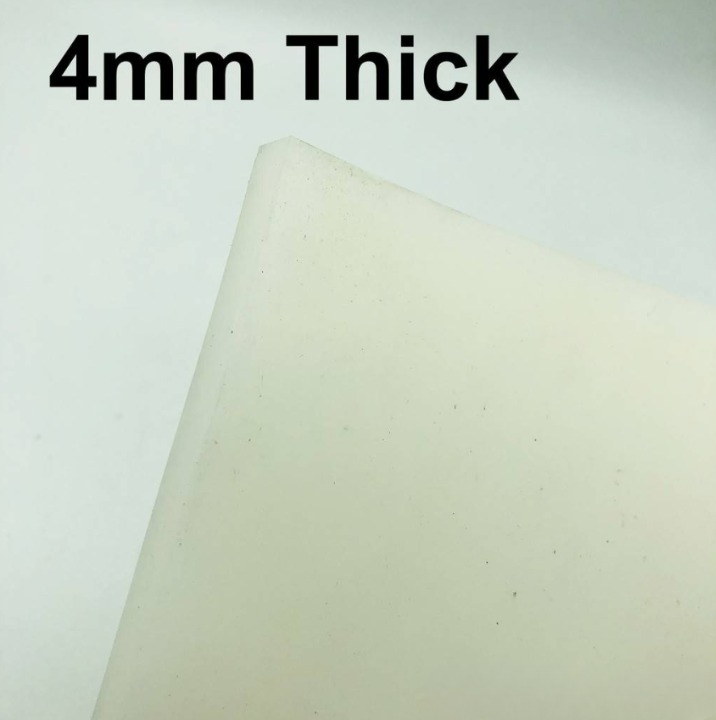 SILICONE RUBBER SHEET TRANSLUCENT 4MM THICK