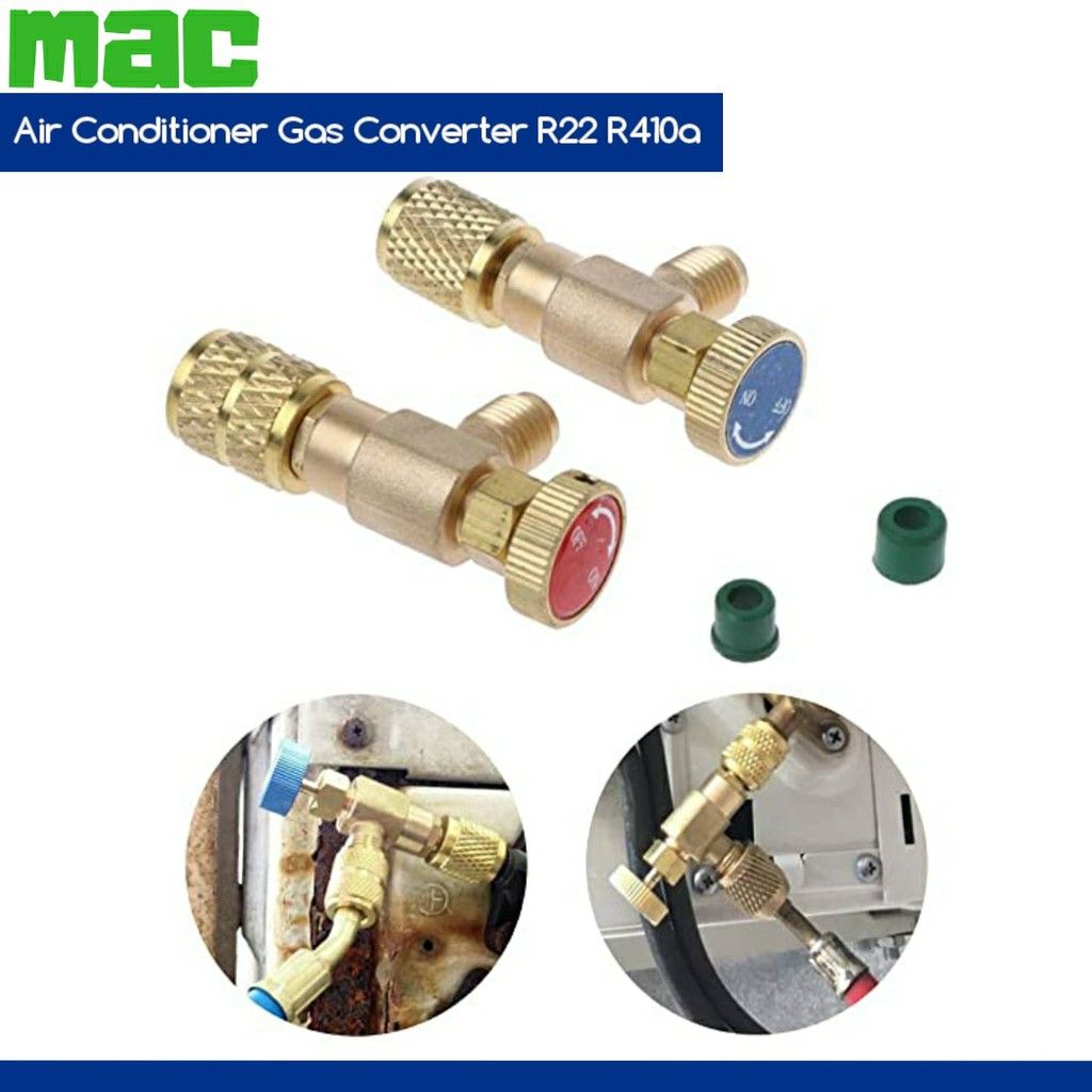 MAC R410 / R22 Refrigeration Charging Valve Adapter Air Conditioning Safety Gas Valve Kit R410/R22