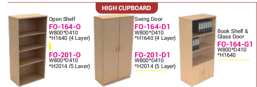 OFIS FO SERIES HIGH CUPBOARD _ COLOUR BEECH