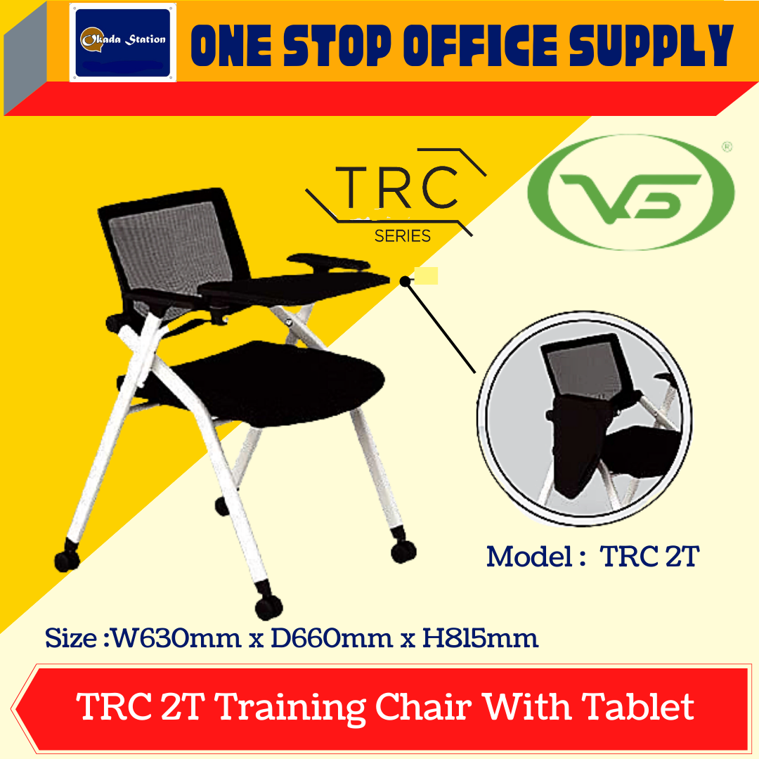 VS TRC 2T Training Chair With Tablet / Foldable Chair With Writing pad / TRC Series / Office Chair / Training Chair / Folding Chair / Study Chair