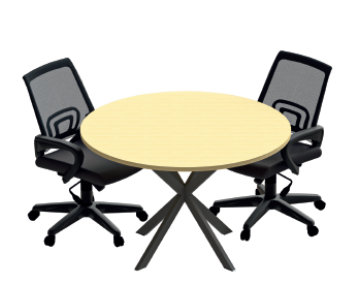 AY Office Round Shape Discussion Table with Spider Leg – F1-DT-SP 1200 [5-6 Person]