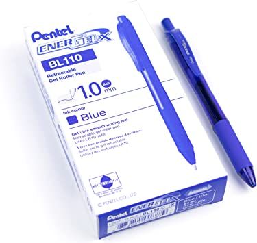 Pentel EnerGel-X Retractable Liquid Gel Pen (1.0mm) Blue
