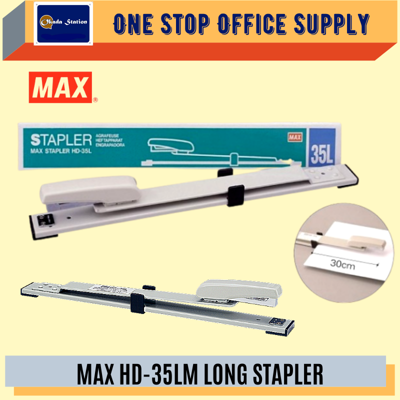 MAX LONG STAPLER HD-35L / Max / Stapler / Long Stapler / HD-35L / Office Stapler / Throat / Long Throat Stapler / Max Stapler