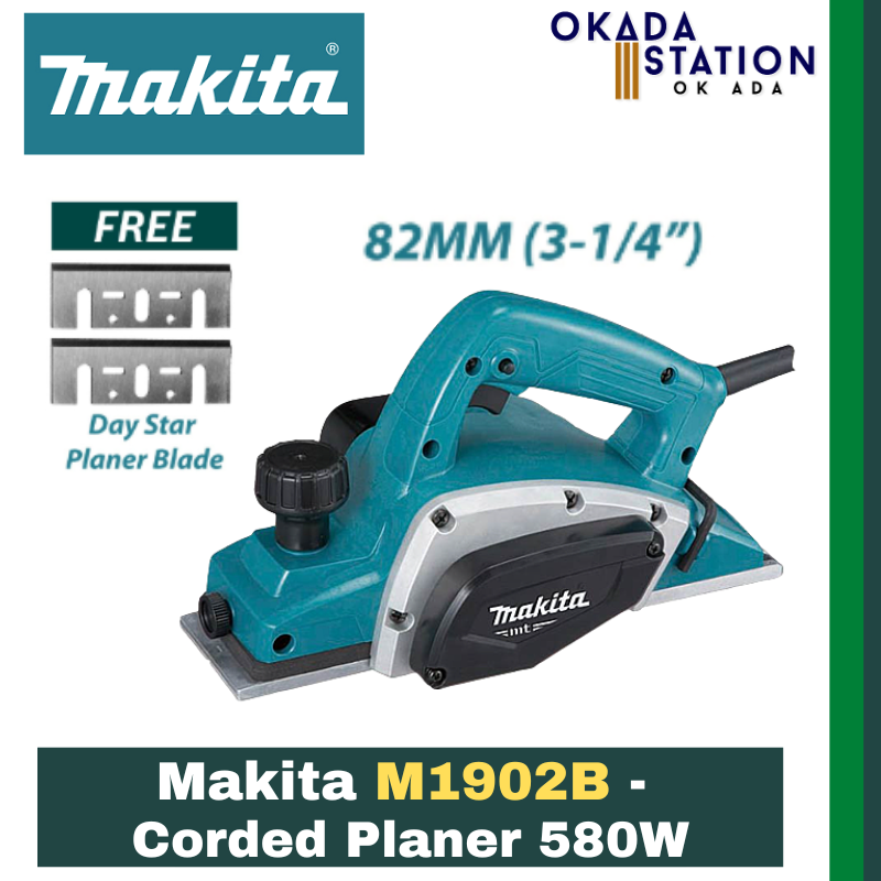 Makita M1902B - Corded Planer 580W / Power Planer / Planer / Corded Power Tool