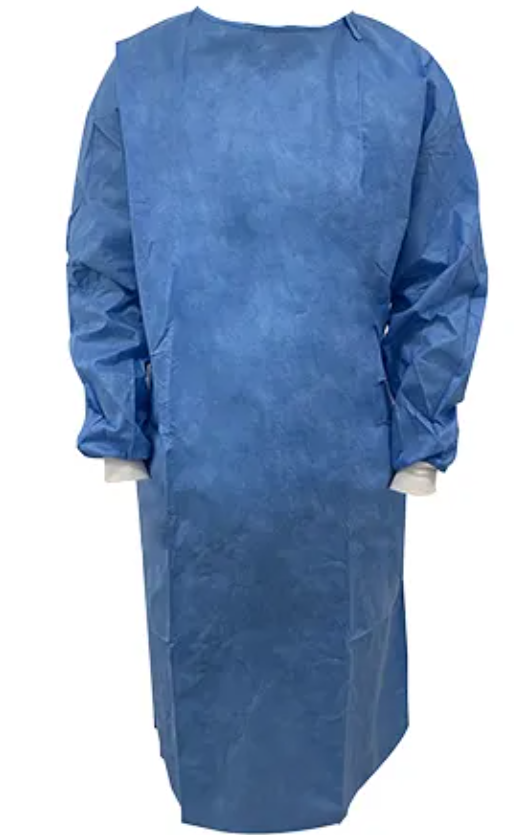 SAFETYWEAR ISOLATION GOWN C/W COLLAR RIBBON & WAIST TIE