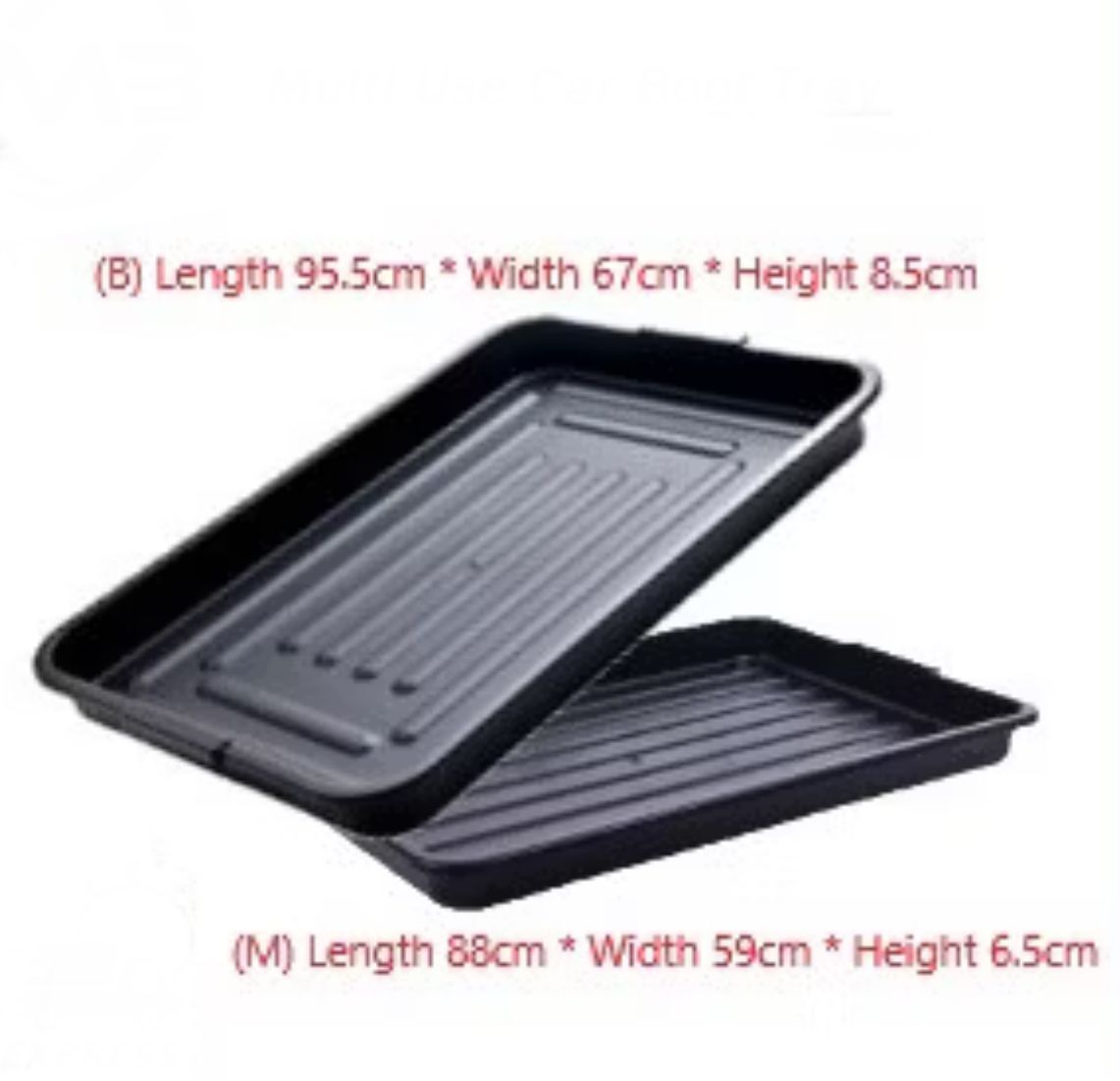 Plastic Tray/Multi Purpose Tray Black /Stall Tray/Car Rear Boot Tray