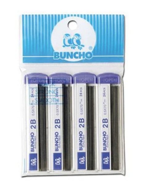 BUNCHO PENCIL LEAD 0.5MM/0.7MM - 4PCS/PACK