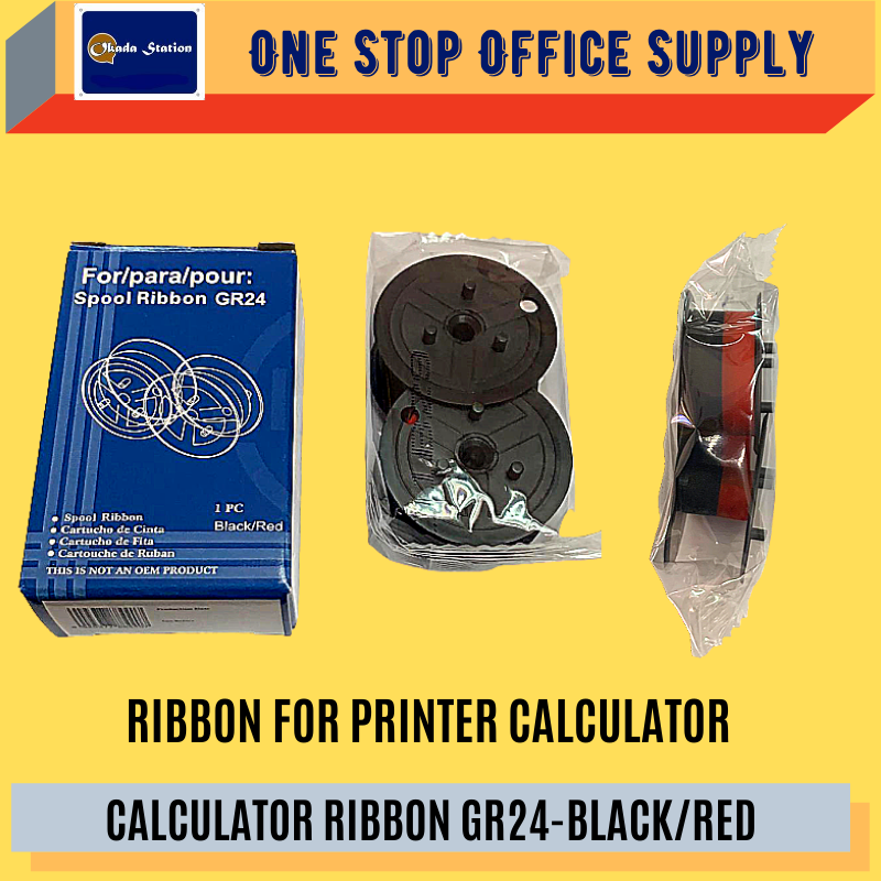 CALCULATOR RIBBON G-24 BLACK & RED CALCULATOR RIBBON GR24 BLACK & RED /Calculator Ribbon /G-24 /Ribbon For Printer Calculator