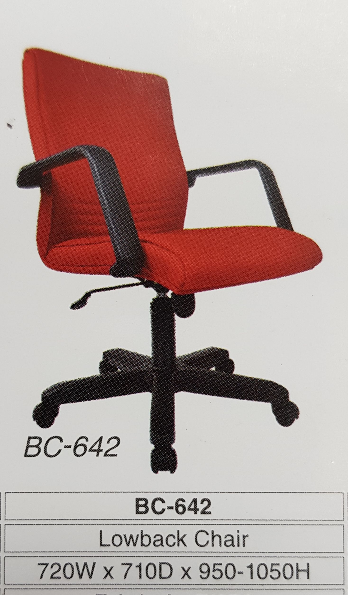 Mercury BC-642 ERGONOMIC LOW BACK OFFICE CHAIR - FABRIC / Mercury / OFFICE CHAIR / LOW BACK CHAIR / ERGONOMIC OFFICE CHAIR / FABRIC CHAIR / ERGONOMIC CHAIR / BC-642 / CHAIR