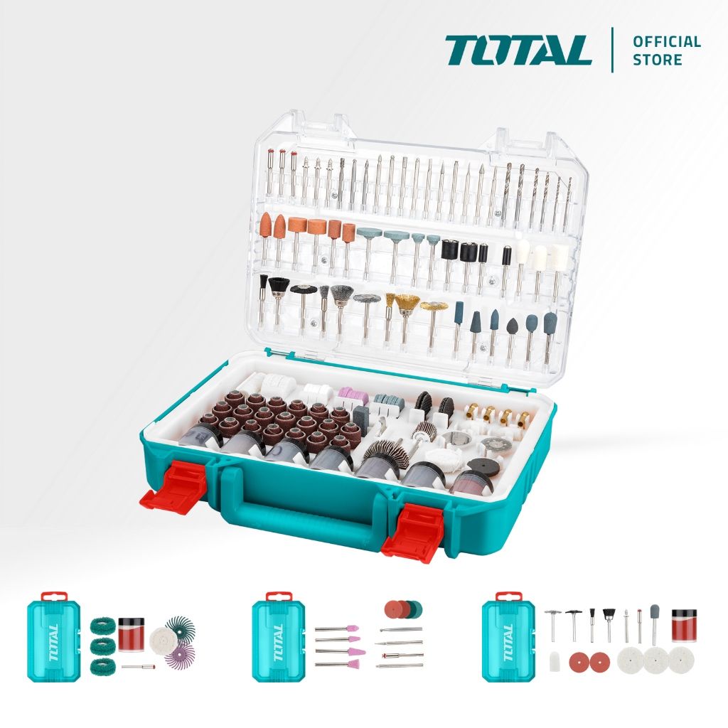 TOTAL ACCESSORIES FOR MINI DRILL/GRINDER (420 PCS/4 SETS) SANDING DISC + DRILL + GRINDING WHEEL + POLISHING TOS23035