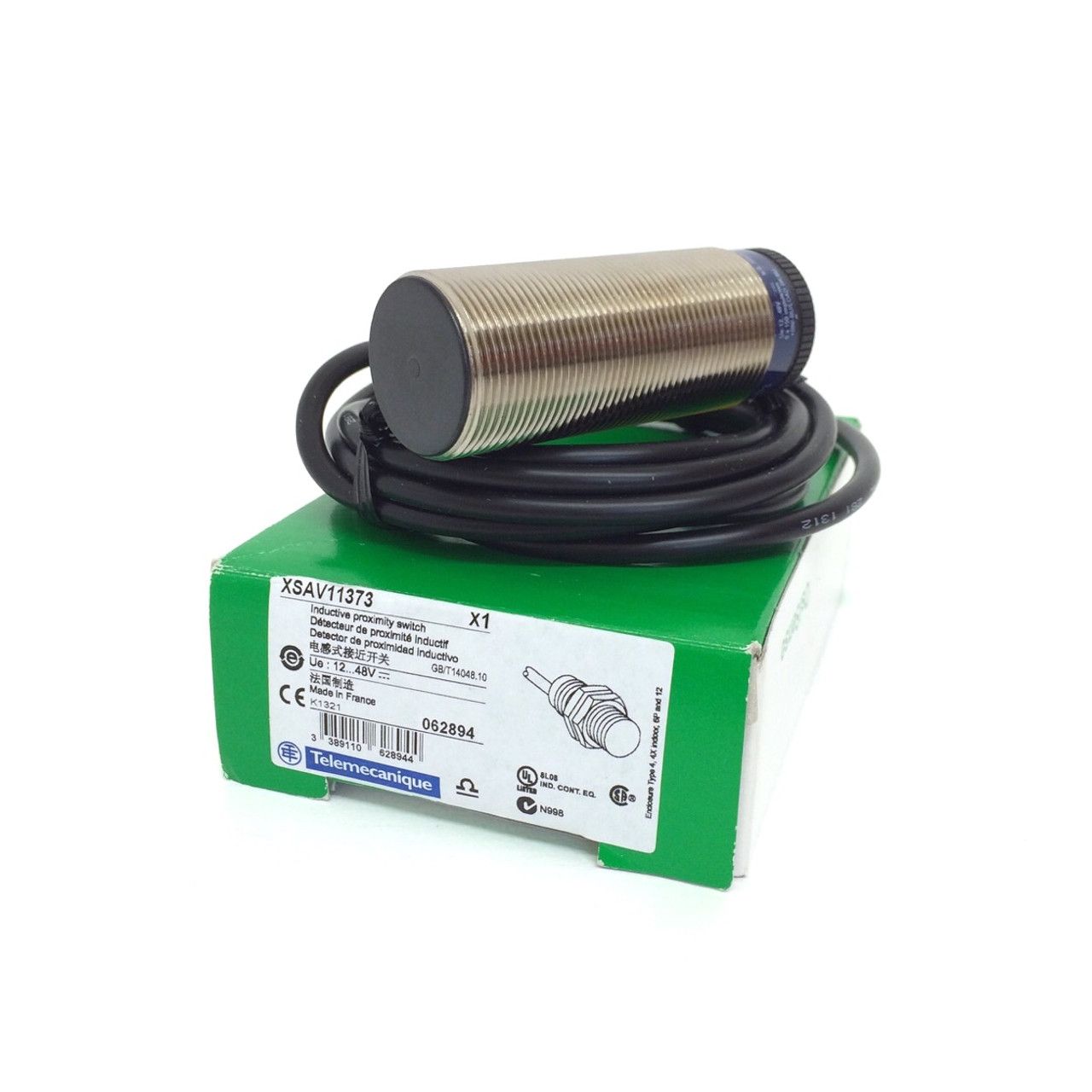 Telemecanique Sensors Inductive Barrel-Style Proximity Sensor - XSAV11373