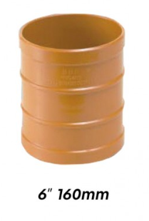 ATKC UPVC Underground Fittings Straight Coupling 6" (160MM)