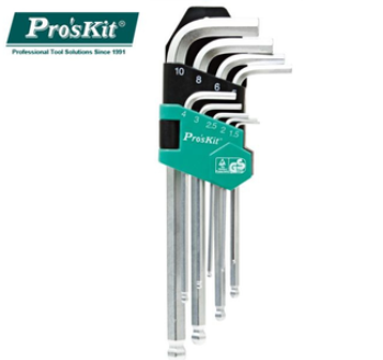 PRO’SKIT 9PCS BALL POINT LONG ARM HEX KEY SET HW-229B