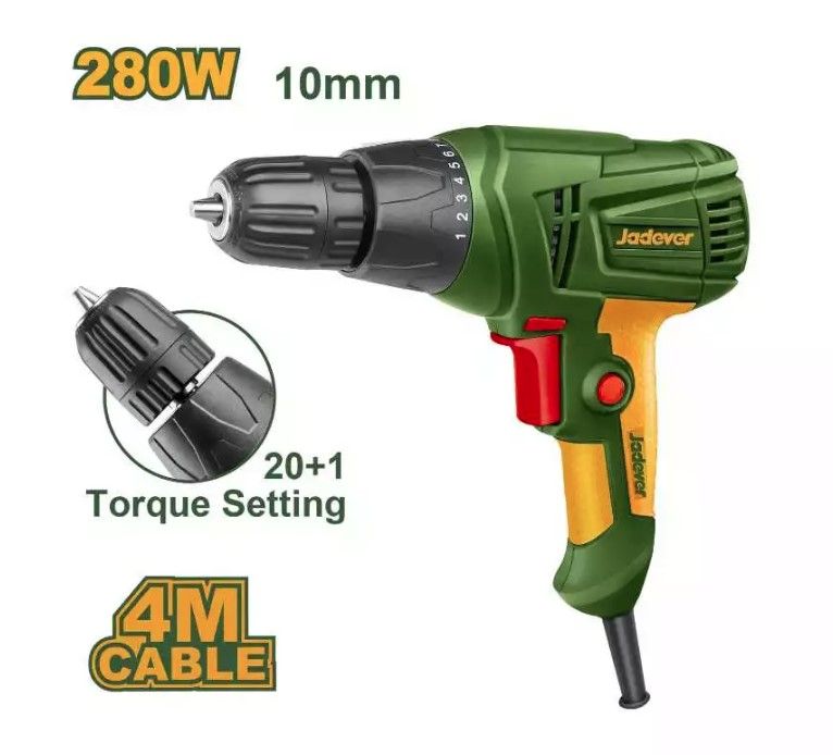 JADEVER ELECTRIC DRILL 280W JDED15281