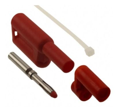 Fluke PJKPL 6721-2 Do-it-yourself 4mm Stackable Banana Plug, Red