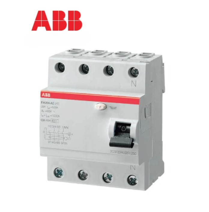 ABB RCCB/ELCB FH204 AC-63/0.1 (100MA) / 4 POLE (4P)