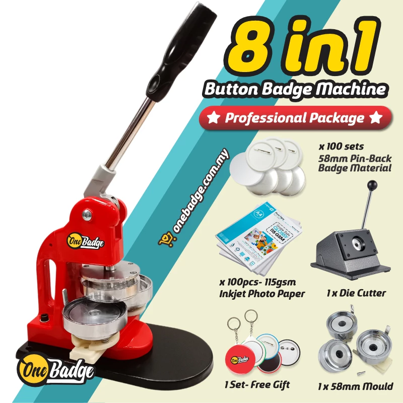 OEM Button Badge Machine 8 in 1 (Professional Level)
