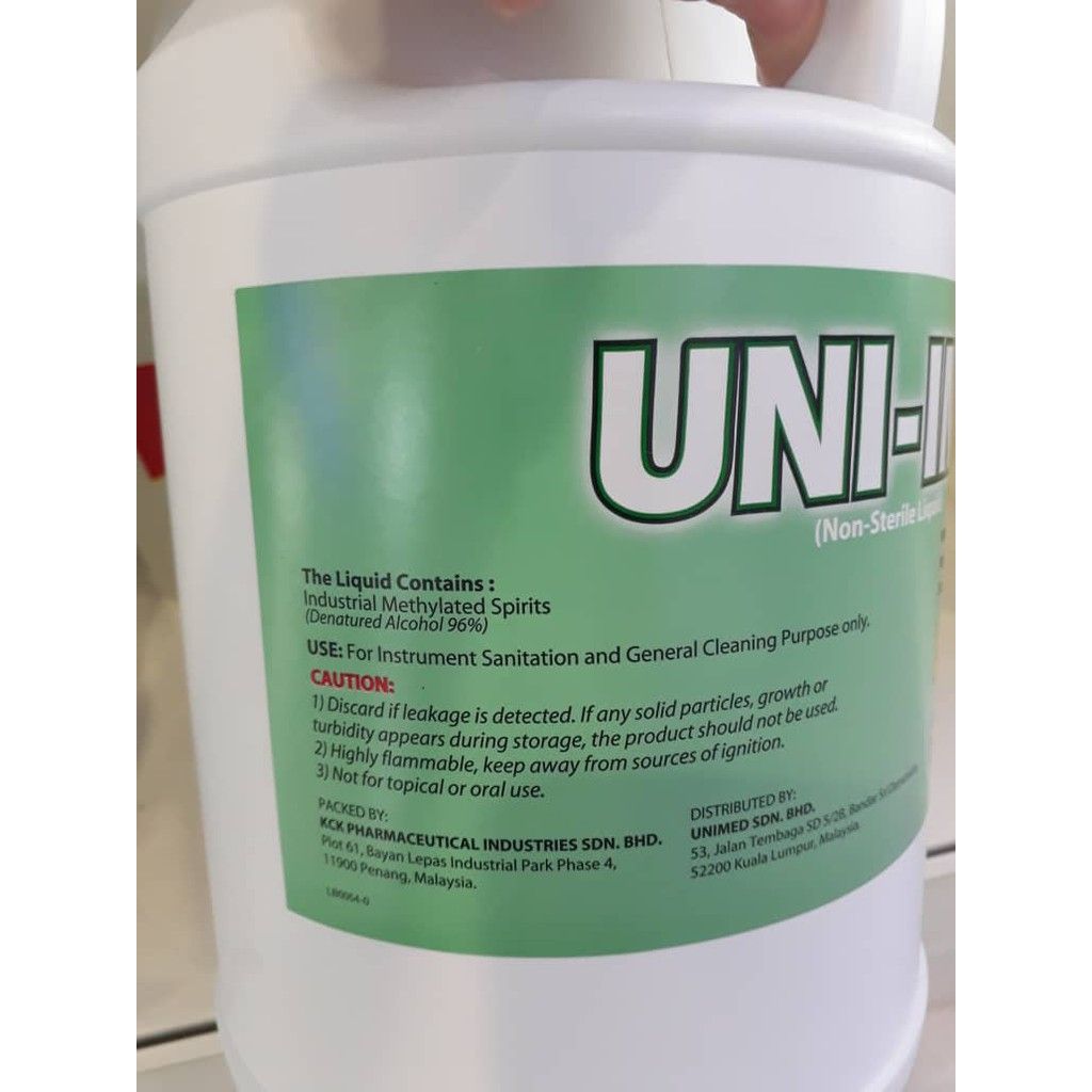 alcohol/alkohol INDUSTRIAL METHYLATED SPIRIT 96% DENATURED ALCOHOL 3.6L