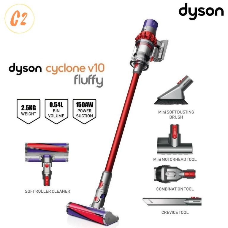 Dyson *Dyson Cyclone V10 Fluffy ™ Cordless Vacuum Cleaner