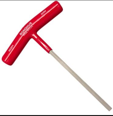 BONDHUS 6? LENGTH CHROME T-HANDLE (METRIC)