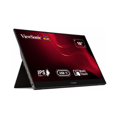 ViewSonic 15.6 Inch TD1655 1080p Ultra Portable Monitor Frameless Design and Built in Stand with Cover