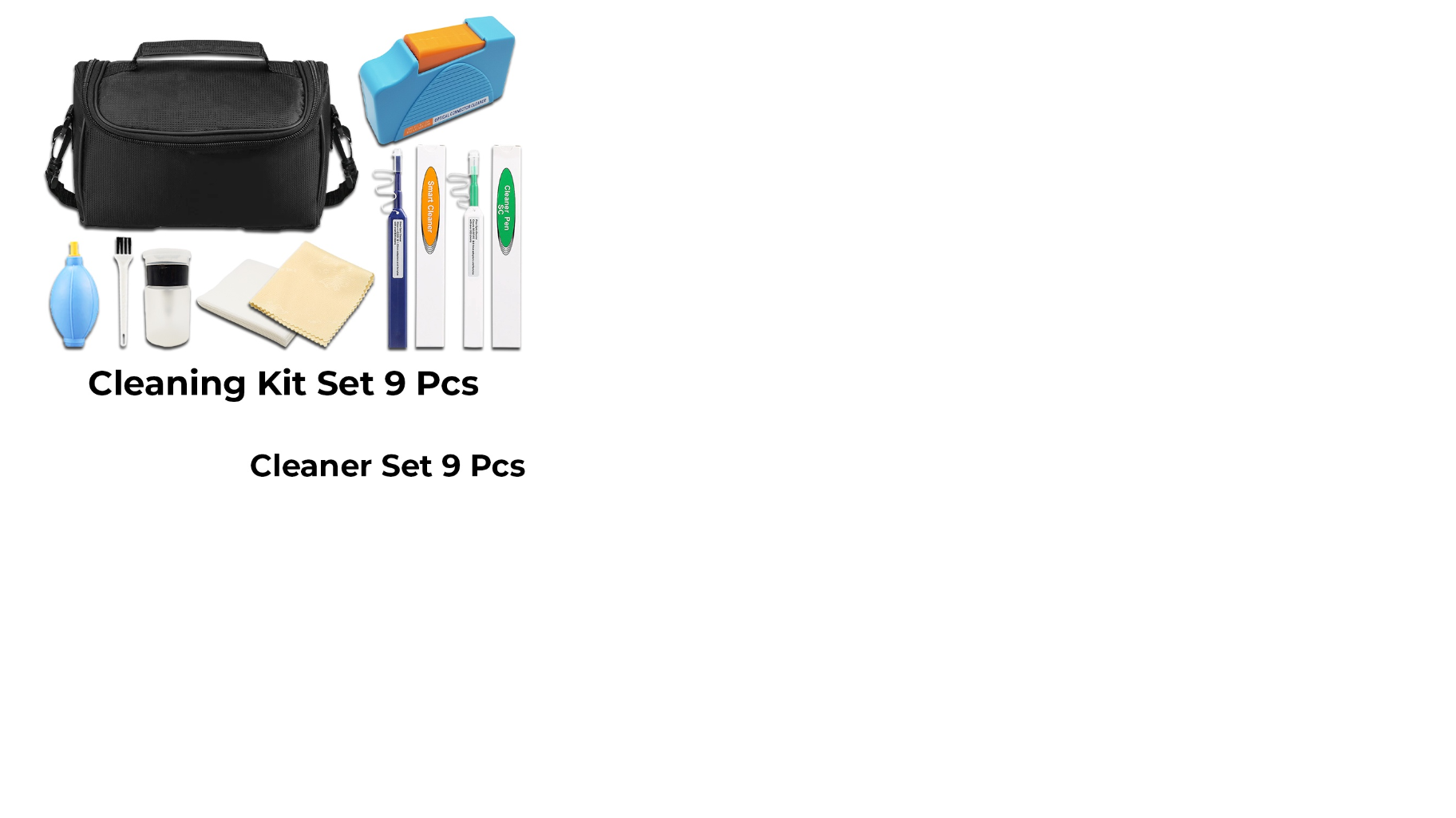 Fiber Optic Cleaning Kit Fiber Microscope SC FC LC ST Connector Cleaner Box & One-Click Cleaner Pen Tools