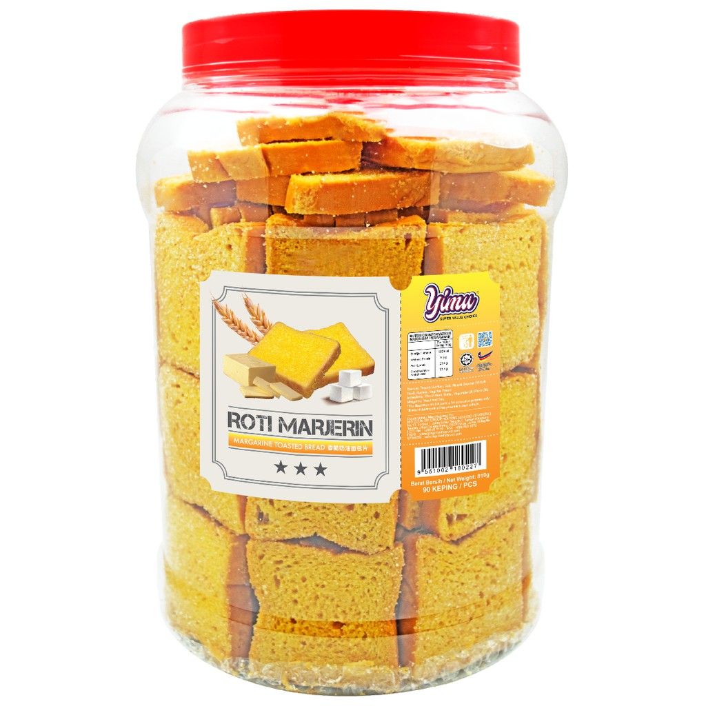 - Roti Kok Marjerin Jar Gula Crispy Dried Bread 550G