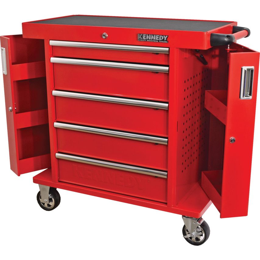 Kennedy *Kennedy Red-36" 5 Drawer Roller Cabinet - KEN5942620K