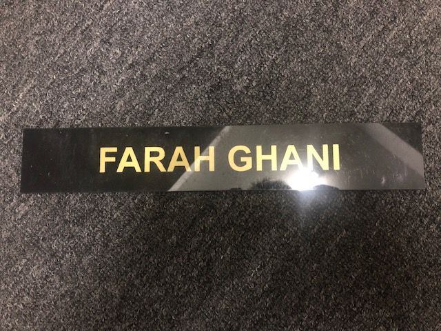 QP Name Plate 3" x 12"