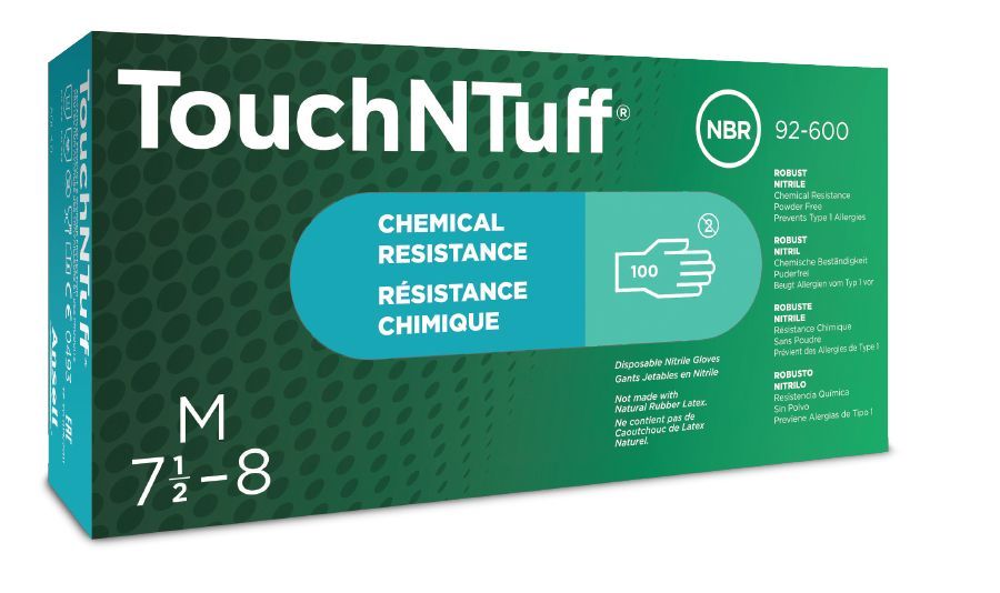 ANSELL TOUCHNTUFF 92-600 DISPOSABLE NITRILE GLOVE - L