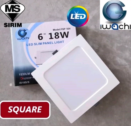 IWACHI 6" 18W LED Ultra-Thin Ceiling Lamp LED Slim Panel Light, Daylight / Cool White / Warm White