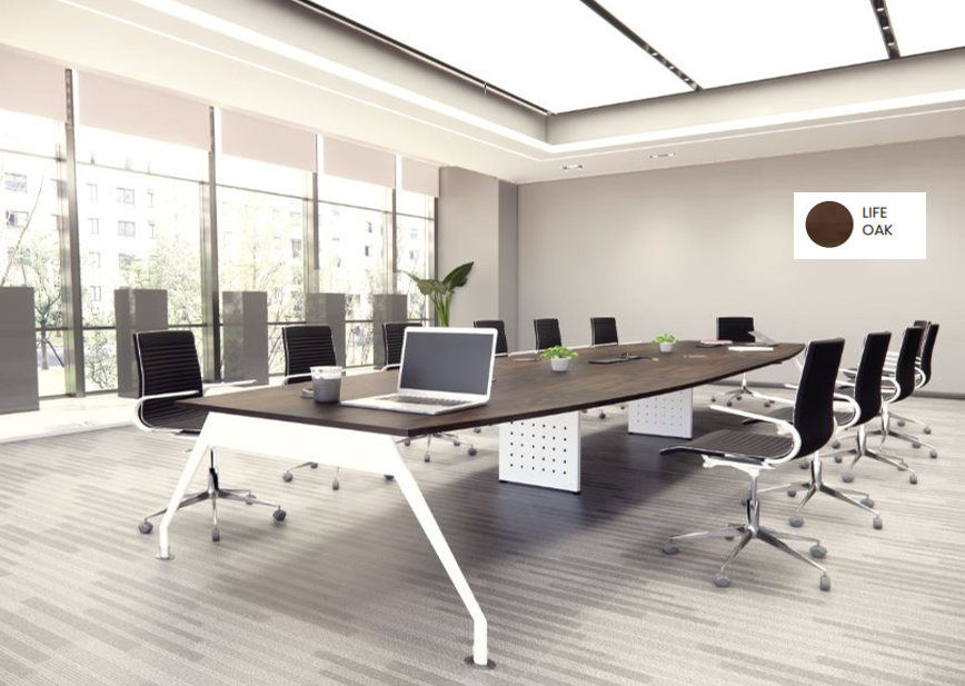 SMILE SERIES BOARDROOM TABLE 12 SEATER (BOAT STRAIGHT) (OF-SM-BC-3012)