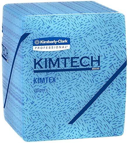 Kimtech Prep Kimtex Wipers 1/4 Fold 1 Ply 33560 - Blue [66 Sheets/Pack]