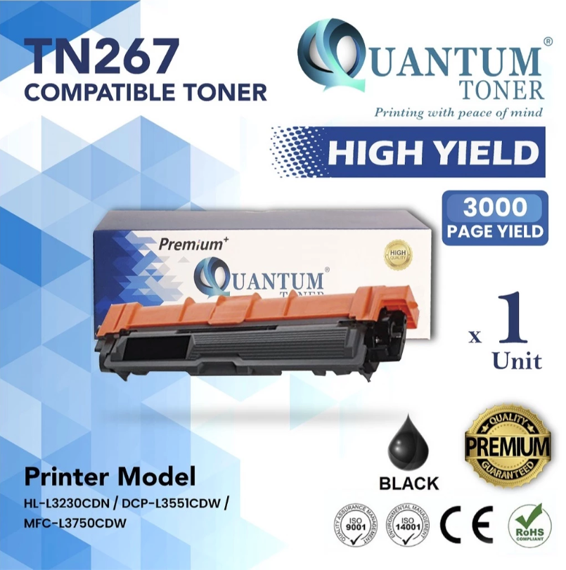 COMPACTIBLE BROTHER TN-267 Compatible Toner / TN267 / Brother HL L3230CDN DCP L3551CDW MFC L3750CDW HLL3230CDN DCPL3551CDW