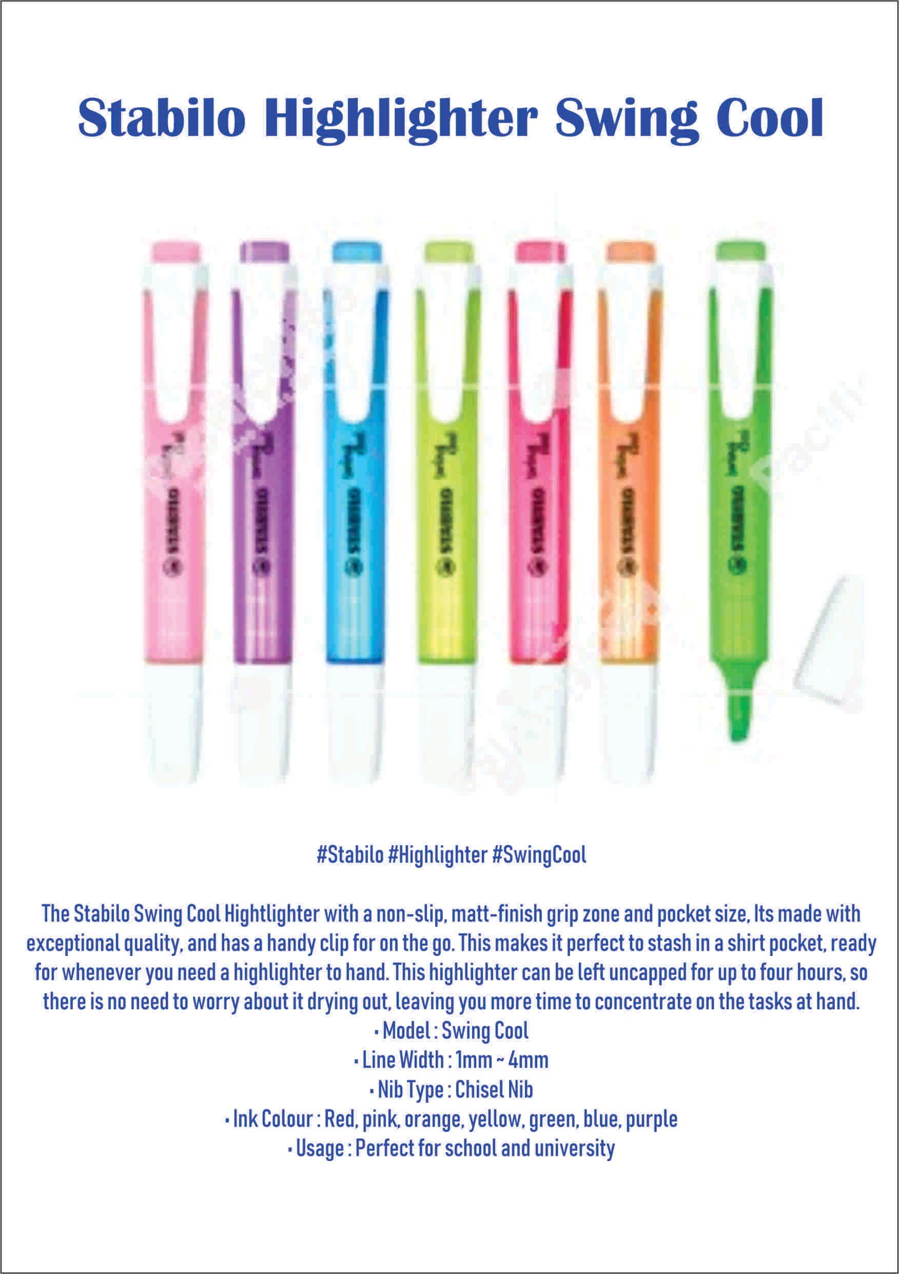 Stabilo Highlighter Swing Cool