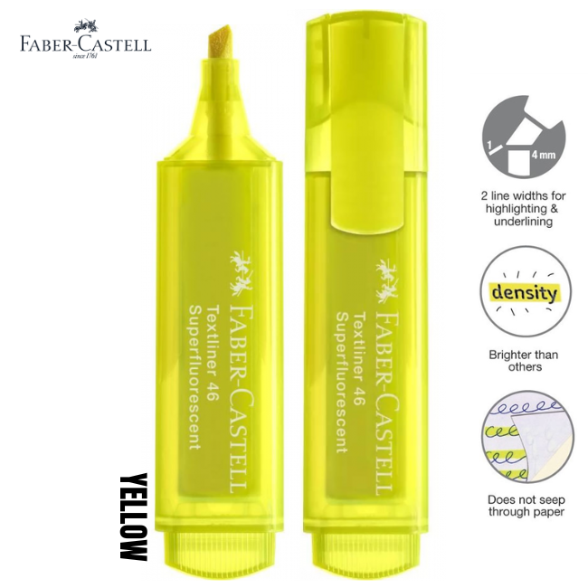 QP Faber-Castell Textliner 46 (1546) Super Fluorescent Yellow