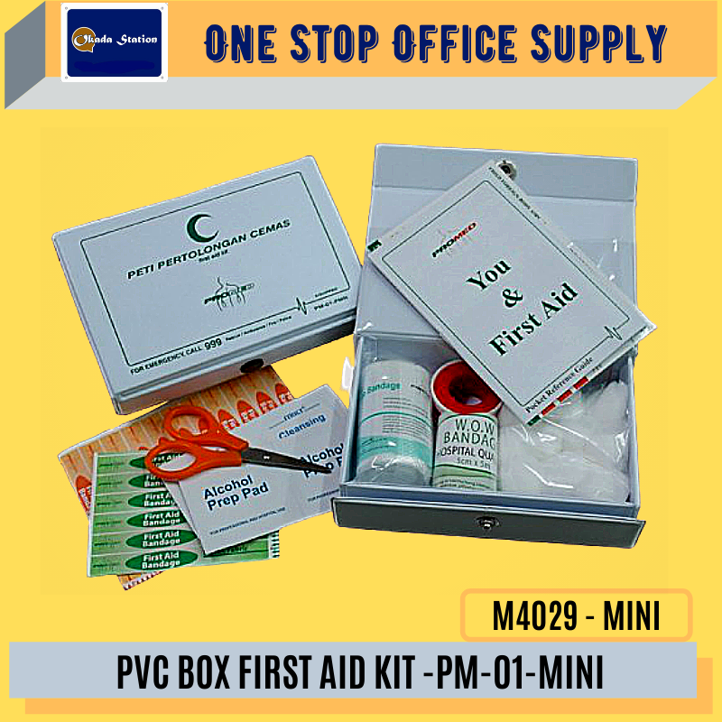FIRST AID KIT / PVC BOX / PM-01-PMN / MINI / KOTAK KECEMASAN / KOTAK PERTOLONGAN / MEDICAL BOX
