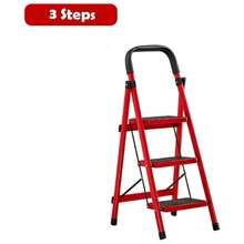 Pres Lightweight Steel Step Ladder With Hand Grip 3 Tier