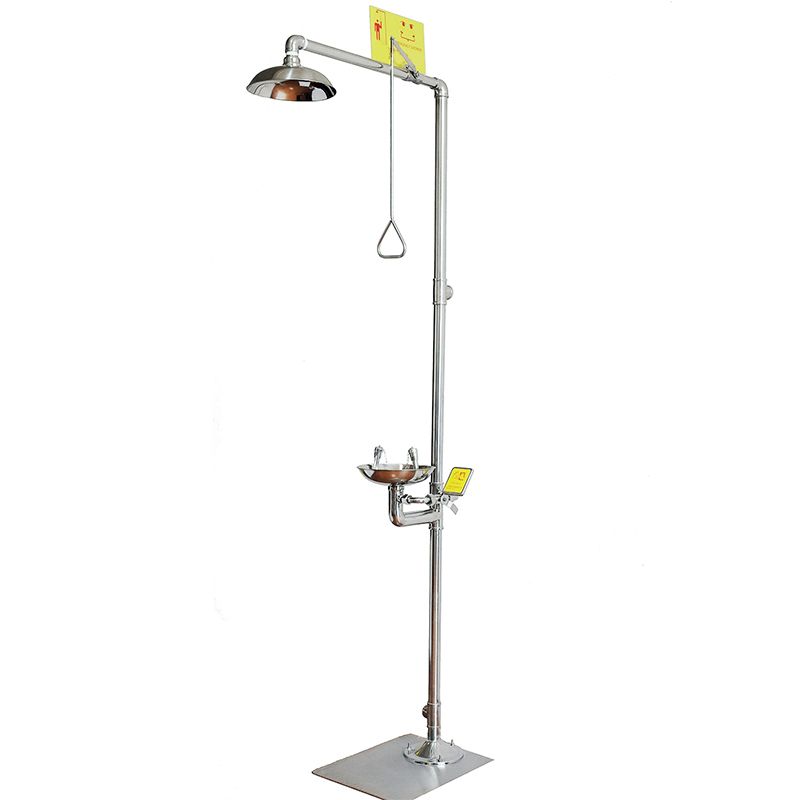 Value Tech *Stainless Steel Floor Mounted Combination Drench Shower & Eyewash