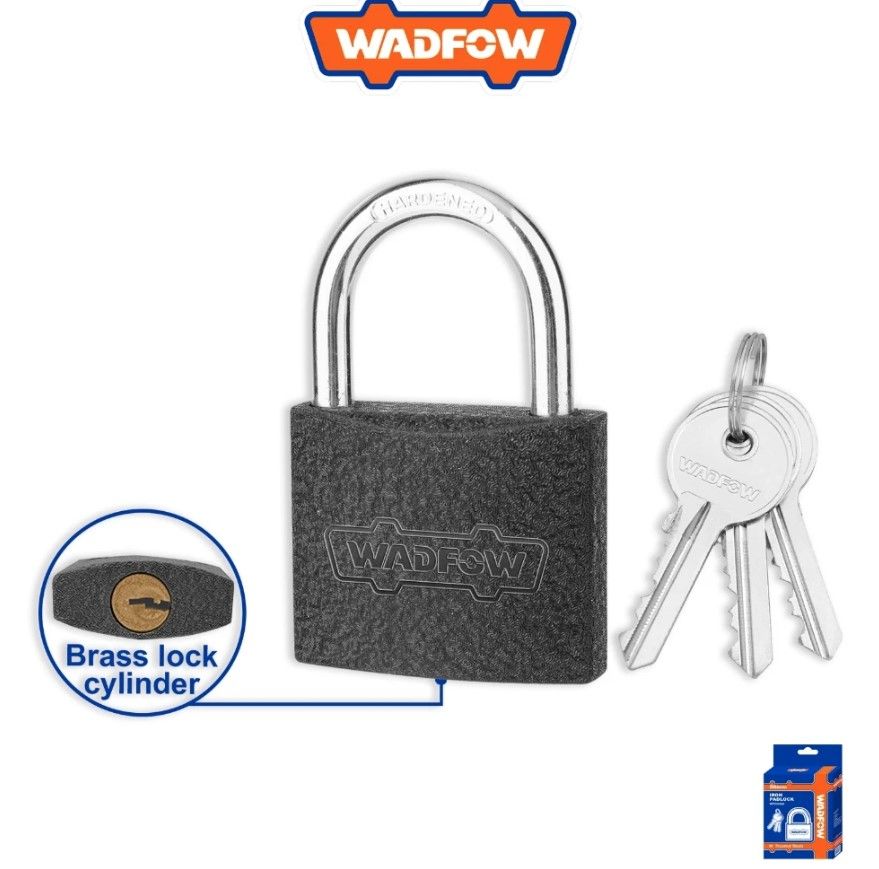 WADFOW IRON PADLOCK (32CM/38MM/50CM) IRON KEY (3 PCS) IRON + BRASS LOCK CYLINDER WPD5530 / WPD5540 / WPD5550
