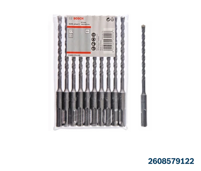 BOSCH 10 PCS SDS PLUS-1 DRILL BIT SET 6MMX160MM - (2608579122)