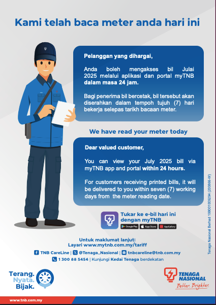 OK TNB PRINTING : A5 FLYER / KAMI TELAH BACA METER ANDA HARI INI / 128GMS ARTPAPER / FULL COLOUR