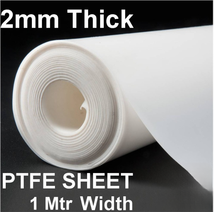 PTFE SHEET WHITE PLATE FILM THICKNESS 2MM - 1 METER WIDTH