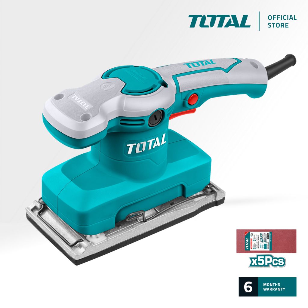 TOTAL TF1301826 FINISHING SANDER (FREE 5 PCS SANDING SHEETS.)